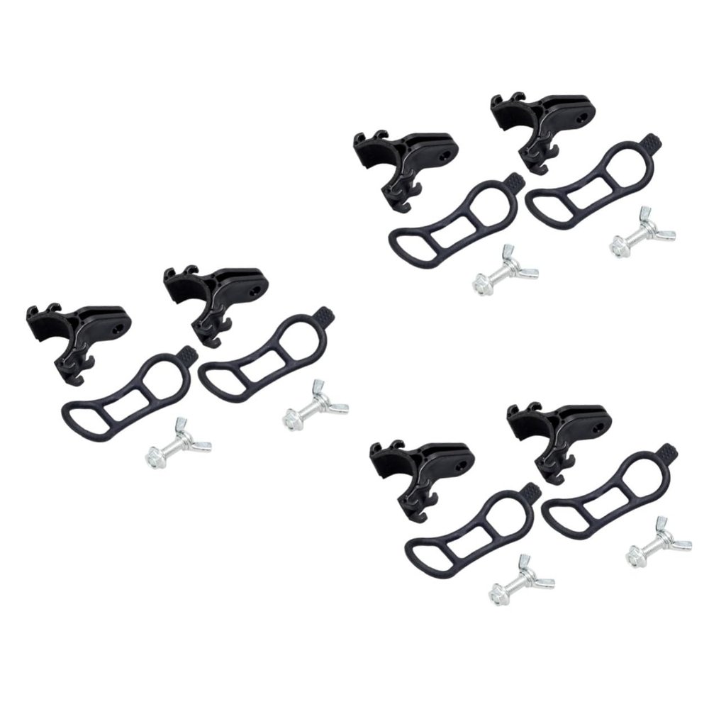 Anneome 6pcs Flashlight Holder Mount for Handlebar Extension Bracket for Race Number Display Lightweight and for Cycling Accessories Black