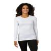 32 Degrees Heat Women's Lightweight Crew Baselayer Top | Form Fitting | Long Sleeve | 4-Way Stretch | Thermal, White, X-Large view 1
