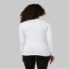 32 Degrees Heat Women's Lightweight Crew Baselayer Top | Form Fitting | Long Sleeve | 4-Way Stretch | Thermal, White, X-Large view 3
