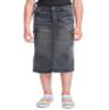YMI Jeans Girls Denim Long Cargo Clean Hem Skirt, Black, 07 view 1