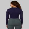 32 Degrees Heat Women's Lightweight Crew Baselayer Top | Form Fitting | Long Sleeve | 4-Way Stretch | Thermal, Evening Blue, XX-Large view 3