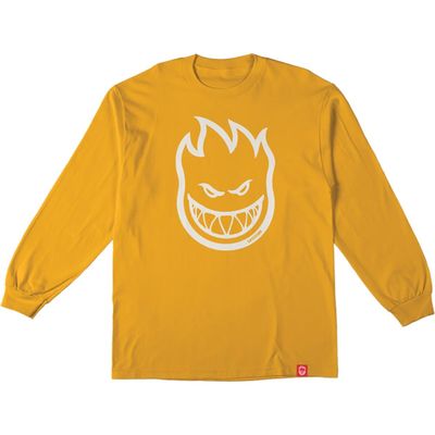 Spitfire Wheels Bighead Gold/White Men's Long Sleeve T-Shirt - Small