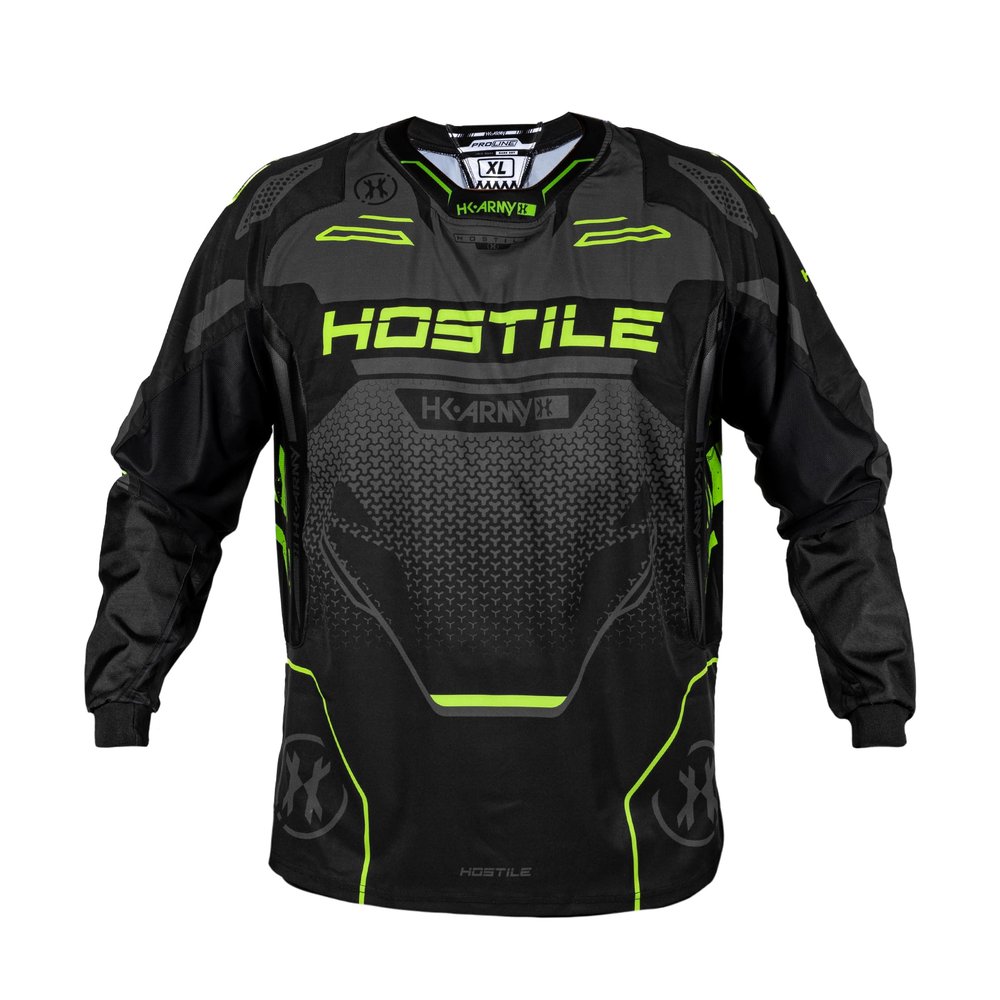 HK Army Proline Paintball Jersey for Men - Green Padded Paintball Shirt (Large)