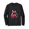 Cherries Pink Bow Coquette Aesthetics Y2K Cherry Girl Women Long Sleeve T-Shirt view 1