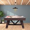 Freetime Fun 54" Bumper Pool Table for Adults and Kids Game Room, Poker Table Top, Comes with 2 48-in Cues, 10 Balls, and More, Sturdily Built (Espresso with Top) view 2