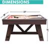 Freetime Fun 54" Bumper Pool Table for Adults and Kids Game Room, Poker Table Top, Comes with 2 48-in Cues, 10 Balls, and More, Sturdily Built (Espresso with Top) view 4