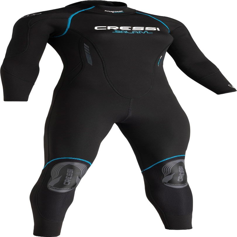 Cressi Balam 2.5 mm Lady Monopiece Wetsuits, Black/Turquoise, 2XL
