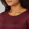 32 Degrees Heat Women's Lightweight Crew Baselayer Top | Form Fitting | Long Sleeve | 4-Way Stretch | Thermal, Maroonish, X-Small view 2