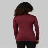 32 Degrees Heat Women's Lightweight Crew Baselayer Top | Form Fitting | Long Sleeve | 4-Way Stretch | Thermal, Maroonish, X-Small view 3