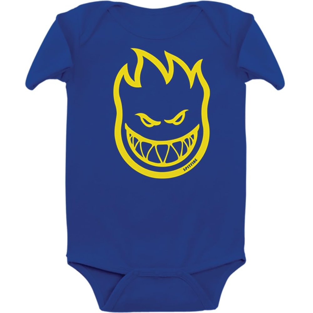 Spitfire Wheels Bighead Infant Royal/Yellow Baby Onesie - 12 Months