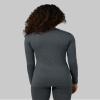 32 Degrees Heat Women's Lightweight Crew Baselayer Top | Form Fitting | Long Sleeve | 4-Way Stretch | Thermal, Charcoal Heather, Large view 3