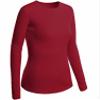 Emmalise Women's Thermal Crew Neck Long Sleeves Fitted Top, Burgundy, X-Large view 1