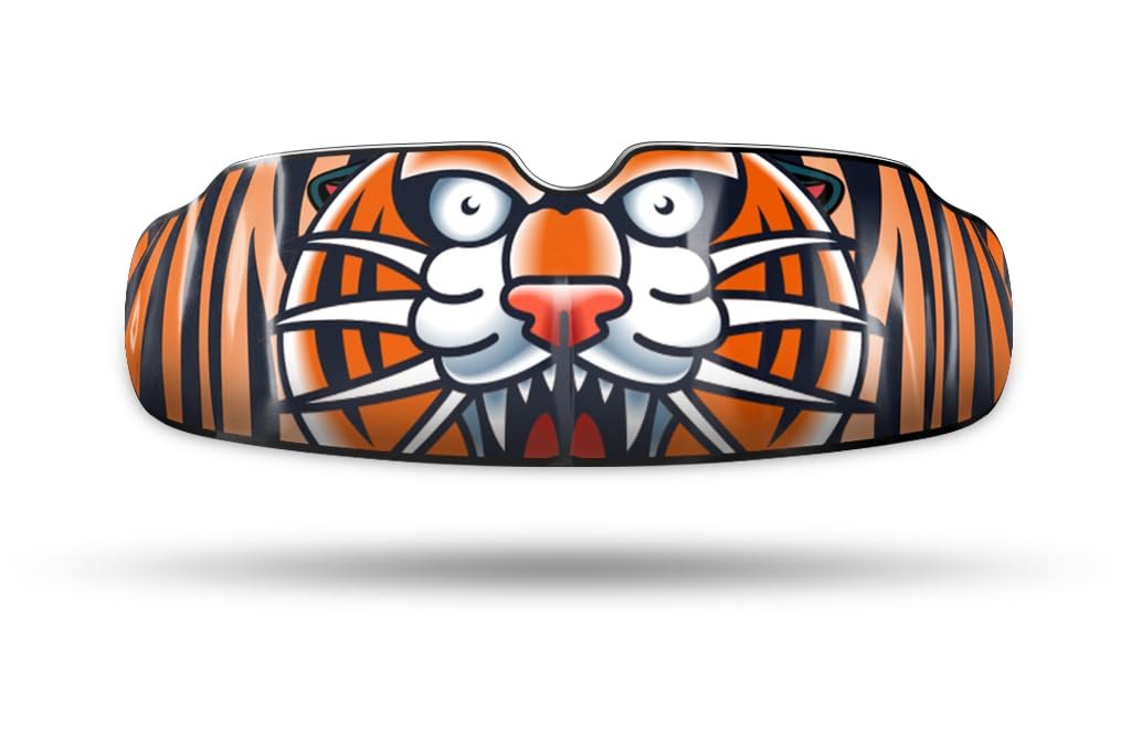 Impact Quick-Fit All Sports Mouthguard Boxing, MMA, Lacrosse, Football, Hockey, Basketball, Jiu-Jitsu, and More (TATTOOTIGER, Adult 14+ Years)