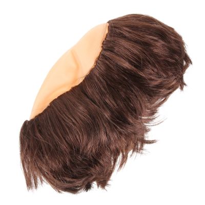 PLAFOPE Cosplay Monk Wig for Adults Funny Bald Accessory Lightweight Comfortable for Halloween Parties and Stage Unique Monk Prop Realistic Appearance