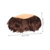 PLAFOPE Cosplay Monk Wig for Adults Funny Bald Accessory Lightweight Comfortable for Halloween Parties and Stage Unique Monk Prop Realistic Appearance view 2