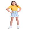 YMI Girls Cargo Pleated Denim Mini Skirt, Celeste Blue, 14 view 3