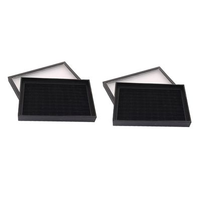 Holibanna 2pcs Organizer for Jewelry Slots Ring Display Storage Box for Home Decor