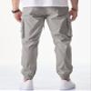 JMIERR Cargo Joggers Pants Men Relaxed Fit Light Weight Casual Elastic Waist Drawstring Stretch Tapered Work Hiking Workout Sweatpants with Pockets Fall Clothing, 2XL, Light Grey view 2