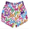 iscream + Corey Paige Designs Big Girls Bright Print Silky Soft Plush Shorts - Love Letters, Large (14) view 1