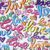 iscream + Corey Paige Designs Big Girls Bright Print Silky Soft Plush Shorts - Love Letters, Large (14) view 3