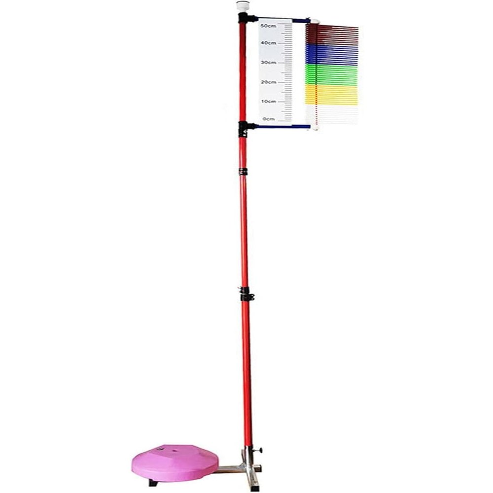 Adults Vertical Jump Tester, 3.9-11.5ft Vertical Jump Tester with Stable Base, Floor Standing High Jump Training Equipment, Easy to Install Vertical Jump Measurement Tool, For Basketball Players