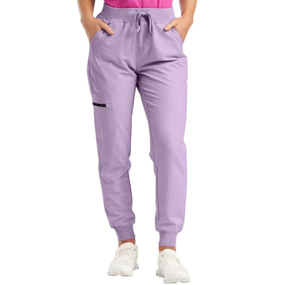 High Waisted Scrub Pants for Women Jogger Style Cargo Joggers with Pockets Drawstring Cinch Bottom Pull On Yoga Pants