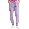 High Waisted Scrub Pants for Women Jogger Style Cargo Joggers with Pockets Drawstring Cinch Bottom Pull On Yoga Pants view 1