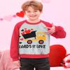 Popshion Toddler Valentines Outfit Boys Valentines Tractor Sweatshirts Truck Print Raglan Sleeve Pullover Tops 4T view 4