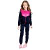 LANZIYAYA Girls Hoodies Full Zip Sweatshirt with Zipper Pocket Jogger Sweatpants Casual Sweatshirt 2 Piece Set (US, Age, 6 Years, Dark blue) view 1