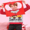 Popshion Toddler Valentines Outfit Boys Valentines Tractor Sweatshirts Truck Print Raglan Sleeve Pullover Tops 2T view 2