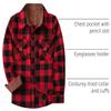 SANGTREE Boys Flannel Shirts Long Sleeve Button Down Plaid Shirts, Shacket Red Black Plaid, 8-9 Years = Tag 150 view 4