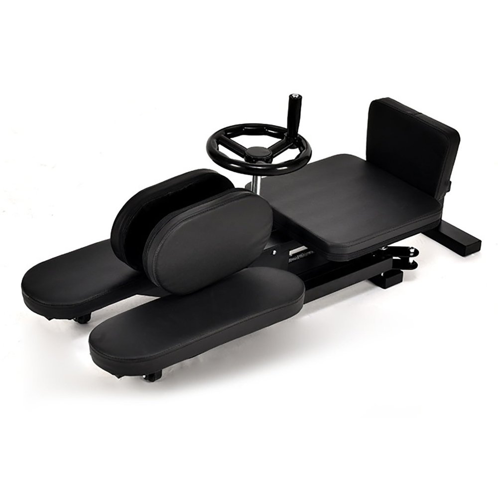 CHANGLKJ Leg Stretch Machine, 440lbs Leg Stretcher with 360 Casters, 0 to 180 Stretching Angle Adjust and Not Rebound, Sturdy Heavy Duty Steel Frame, for Fitness Beauty, Ballet, Cheer Leading Dance