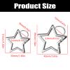4 PCS Star Carabiner Keychain Clip, Zinc Alloy Heavy Duty Star Shaped Carabiner Clip for Keys and Wallet, Stainless Steel Carabiner Clip for Camping, Hiking,Traveling, Fishing (Black+Silver) view 2