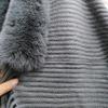 YWeiLiangSan Ladies Knitted Loose Thickened Shawl, Knitted Tassel Fur Collar Shawl, Evening Dress Shawls (Green,One Size) view 3
