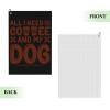ASEDFGT All I Nee is Coffee and My Dog Golf Towel 16 x 24 Inch Golf Towels for Golf Bags Polyester Golf Towel with Carabiner Clip Men and Women Golf Accessories view 2