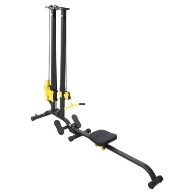 Power Cage, Multi-Functional 200 lbs Power Rack, Adjustable Height Power Cage Squat Rack, Optional Cable Pulley System, Weight Cage for Home Gym (Black)