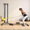 Power Cage, Multi-Functional 200 lbs Power Rack, Adjustable Height Power Cage Squat Rack, Optional Cable Pulley System, Weight Cage for Home Gym (Black) view 3