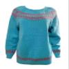 Cropped Ugly Sweaters for Women Vintage Print Crewneck Long Sleeve Knit Sweater Fall Fair Isle Sweater Pullover Boho Tops Winter 2024 view 3