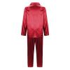 Xiaojmake Women Silk Pajamas Set 2024 Button Down Satin Silk Sleepwear Pj Set Long Sleeve Laple V Neck Loungewear Nightwear Wine view 4