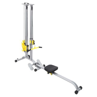 Power Cage, Multi-Functional 200 lbs Power Rack, Adjustable Height Power Cage Squat Rack, Optional Cable Pulley System, Weight Cage for Home Gym (Silver)