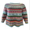 Cropped Ugly Sweaters for Women Vintage Print Long Sleeve Knit Sweater Fall Fair Isle Sweater Casual Loose Pullover Boho Tops Winter 2024 view 3