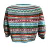 Cropped Ugly Sweaters for Women Vintage Print Long Sleeve Knit Sweater Fall Fair Isle Sweater Casual Loose Pullover Boho Tops Winter 2024 view 4