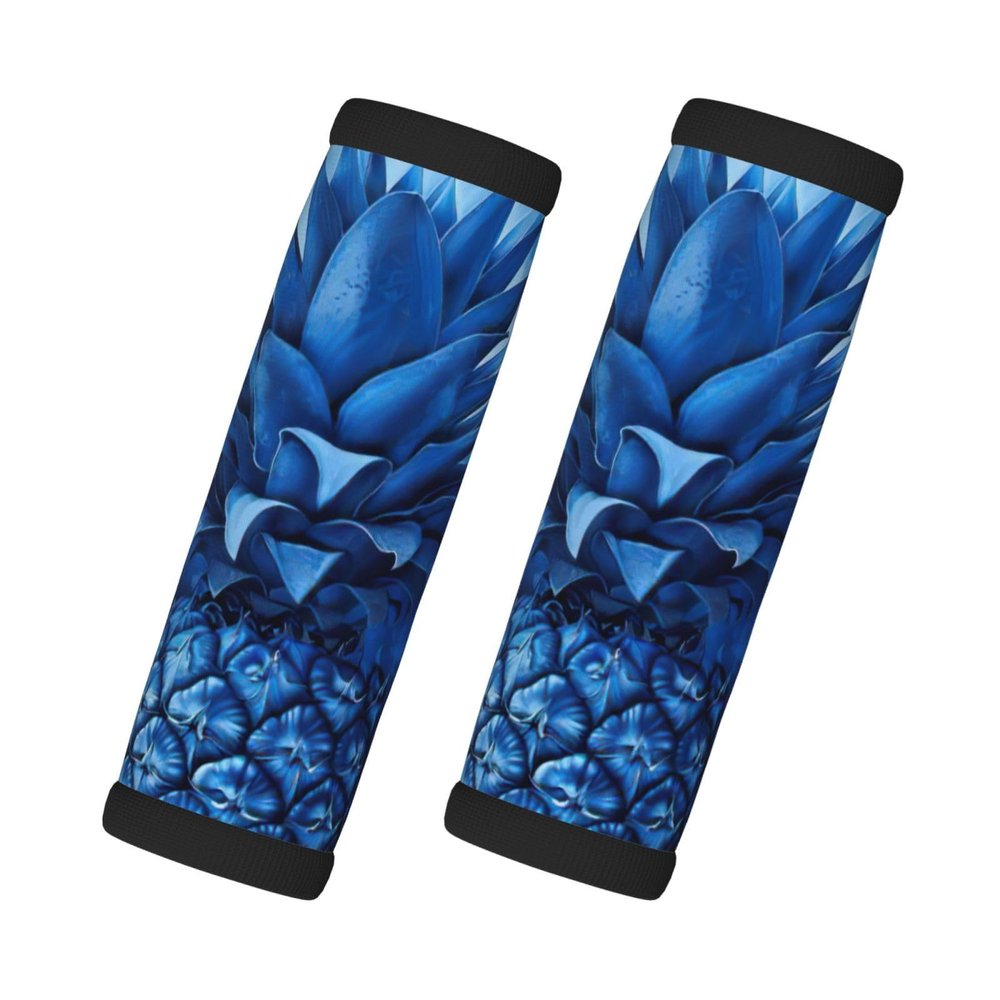 2 Pcs a Set Comfort Neoprene Blue Pineapple Handle Wrap Grips for Travel Bag Luggage Suitcase Door Handle