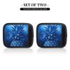 2 Pcs a Set Comfort Neoprene Blue Pineapple Handle Wrap Grips for Travel Bag Luggage Suitcase Door Handle view 2