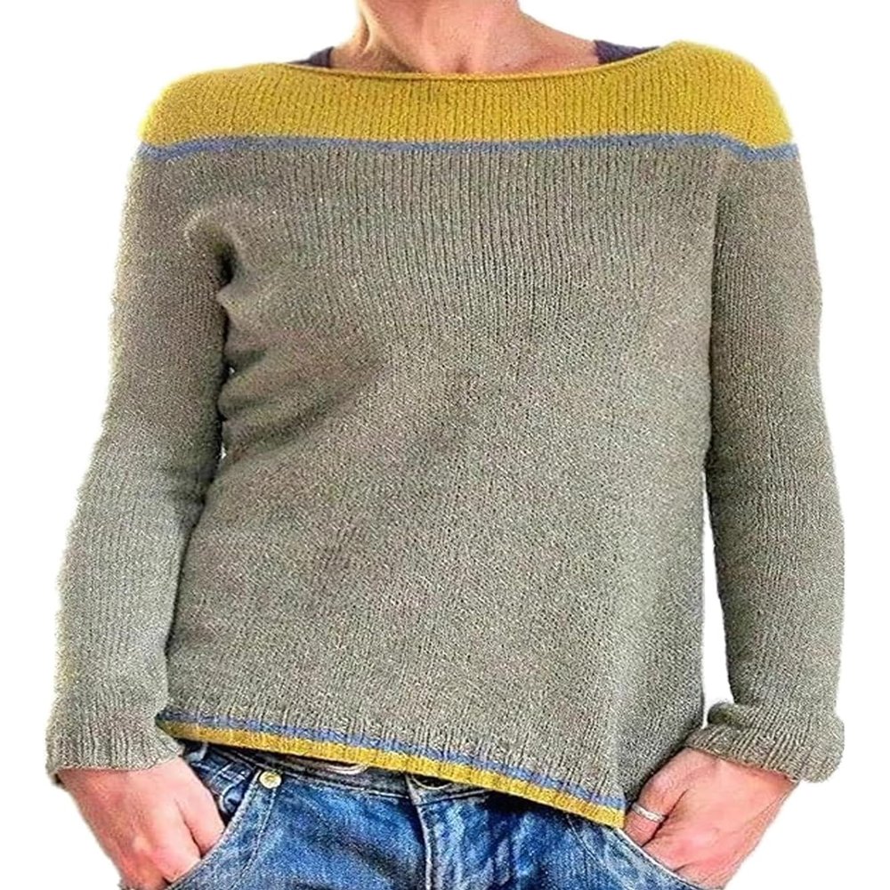 Cropped Ugly Sweaters for Women Vintage Print Crewneck Long Sleeve Knit Sweater Fall Fair Isle Sweater Pullover Boho Tops Winter 2024