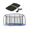 Trampoline Safety Net Replacement, 12FT UV Resistant Trampoline Enclosure Surround Netting with Zippers and Buckles, Fits Most Outdoor Garden Round Frames Trampolines Accessories,12 FT - 8 poles,Black view 1