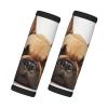 2 Pcs a Set Comfort Neoprene Animal Dog French Bulldog Handle Wrap Grips for Travel Bag Luggage Suitcase Door Handle view 1