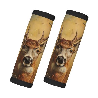 2 Pcs a Set Comfort Neoprene Wild Deer Handle Wrap Grips for Travel Bag Luggage Suitcase Door Handle