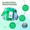 Silver Catch Cast Nets 7ft Radius|1/2 Inch Mesh for Fishing with Chain Bottom, Salt Water Casting Fishing Net Gear, Easy Throw Nets Fishing Bait in 4.5ft-10ft Radius|3/8",1/2",1" Mesh - Elite Series view 2