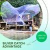 Silver Catch Cast Nets 7ft Radius|1/2 Inch Mesh for Fishing with Chain Bottom, Salt Water Casting Fishing Net Gear, Easy Throw Nets Fishing Bait in 4.5ft-10ft Radius|3/8",1/2",1" Mesh - Elite Series view 4